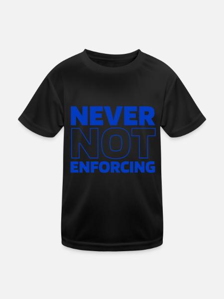 Polizist Polizei - Kinder Funktions-T-Shirt - Schwarz - Vorne