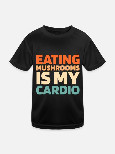 Cueilleur de champignons Citation cardio amusante - T-shirt sport Enfant - noir - Devant
