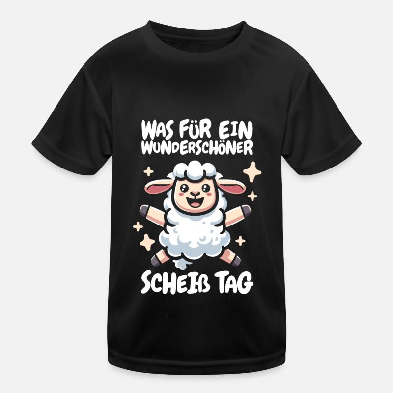 Sheep funny please keep your mouth shut Kids Functional T-Shirt