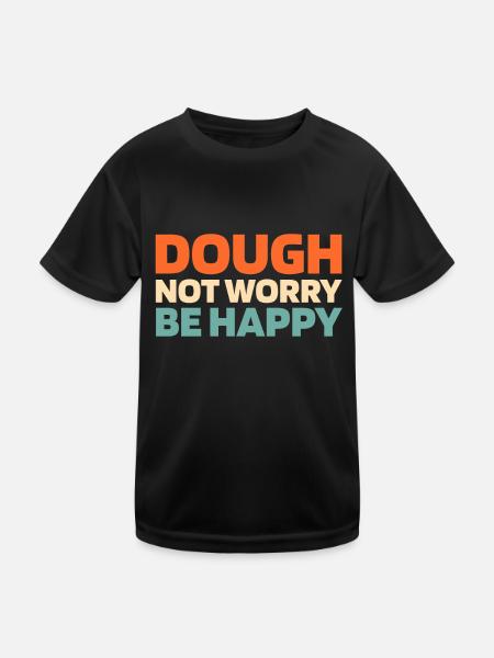 Sauerteig Brot - Kinder Funktions-T-Shirt - Schwarz - Vorne