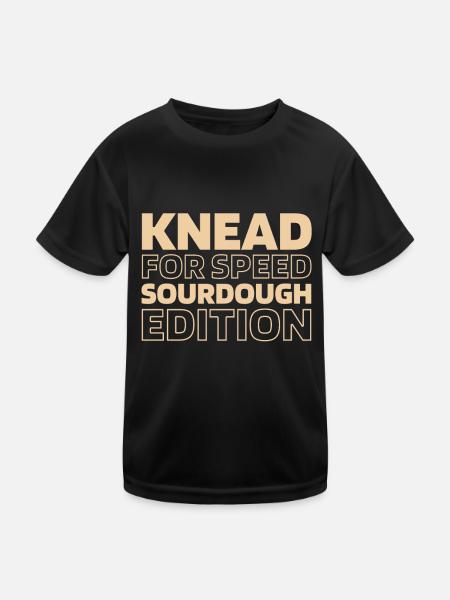Sauerteig Brot - Kinder Funktions-T-Shirt - Schwarz - Vorne