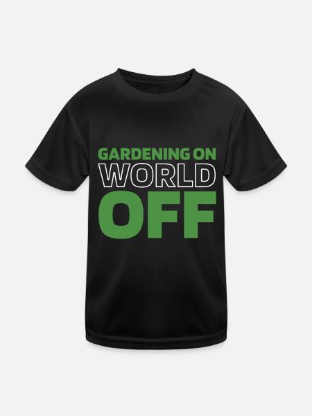 Hobbygärtner Garten Jardinage sur World Off - T-shirt sport Enfant - noir - Devant