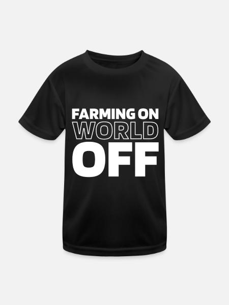 Agriculture agricole sur World Off - T-shirt sport Enfant - noir - Devant