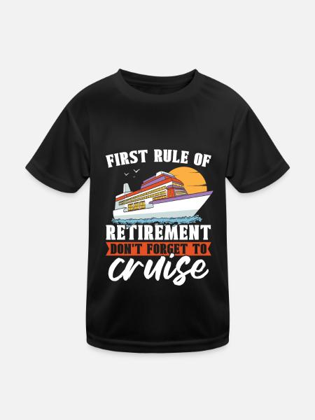 Kreuzfahrt Retired Retirement - Kinder Funktions-T-Shirt - Schwarz - Vorne