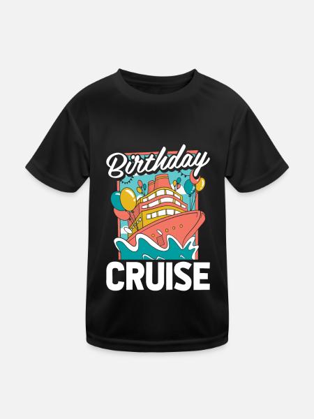 Croisière d’anniversaire à Kreuzfahrt - T-shirt sport Enfant - noir - Devant