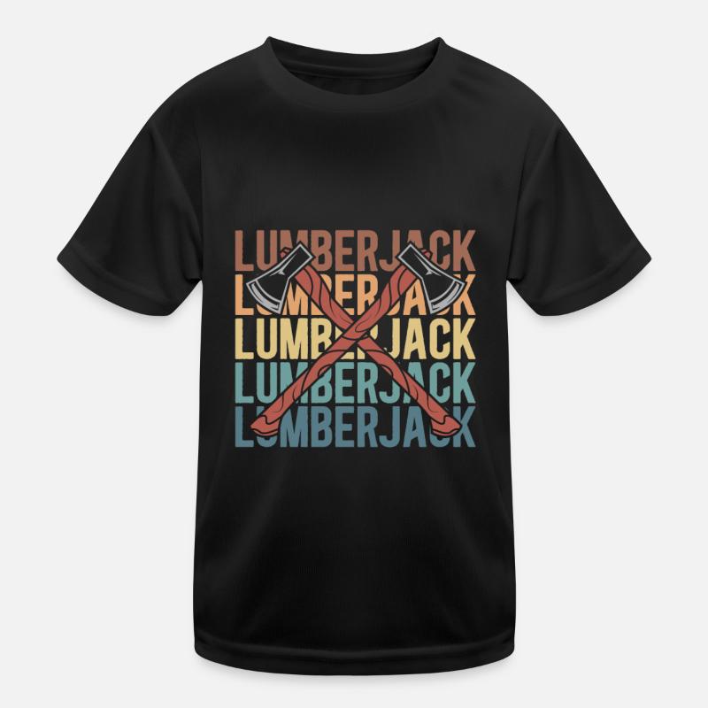 Déchiqueteuses de bois, travailleurs forestiers, bûcherons T-shirt sport Enfant