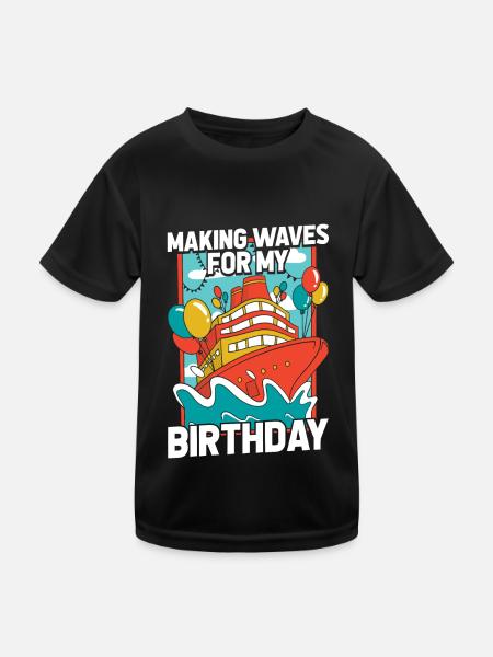 Kreuzfahrt Birthday Cruise - Kinder Funktions-T-Shirt - Schwarz - Vorne
