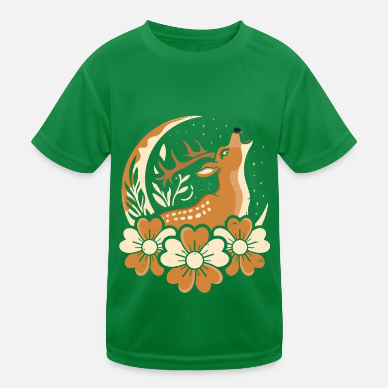 Cerf Wild Lune Florale T-shirt sport Enfant