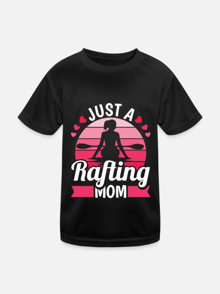 Rafting Mutter Juste une maman rafting - T-shirt sport Enfant - noir - Devant