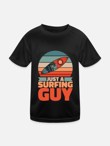 Surfer Surfen Juste un surfeur - T-shirt sport Enfant - noir - Devant
