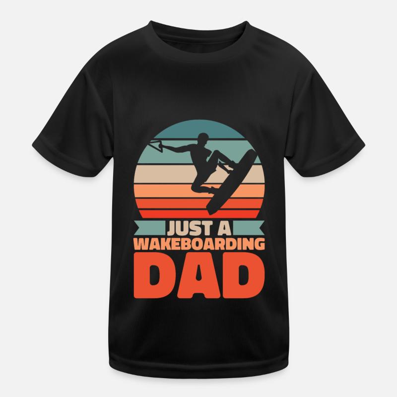 Wakeboard Wakeboarder Vater Kinder Funktions-T-Shirt