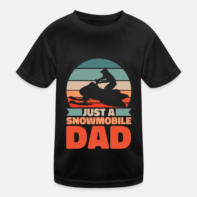 Snowmobile Snowmobile Father Kids Functional T-Shirt