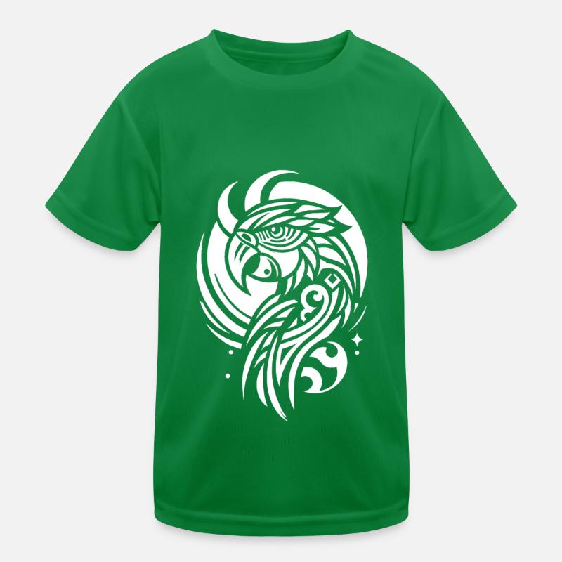 Papagei Moon Phases Kinder Funktions-T-Shirt