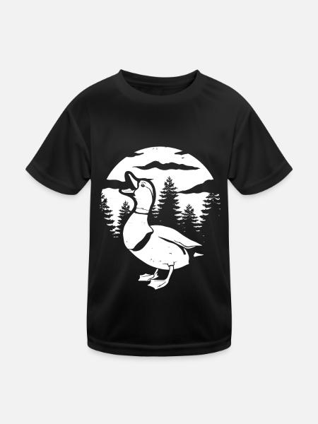 Canard Lune Hurlant - T-shirt sport Enfant - noir - Devant