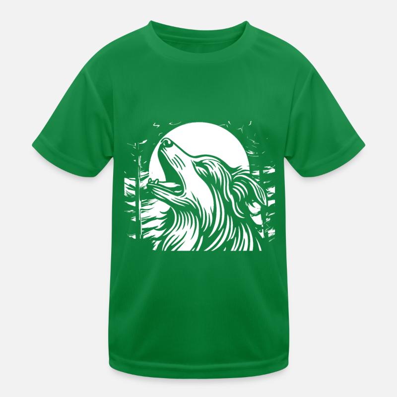 Australian Shepherd Moon Howling Kinder Funktions-T-Shirt