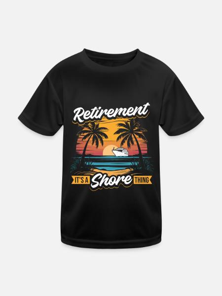 Kreuzfahrt Retired Retirement - Kinder Funktions-T-Shirt - Schwarz - Vorne