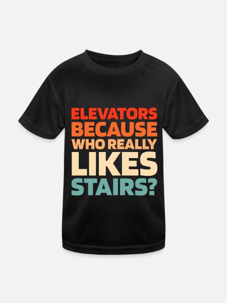 Elevator Elevator - Kids Functional T-Shirt - black - Front
