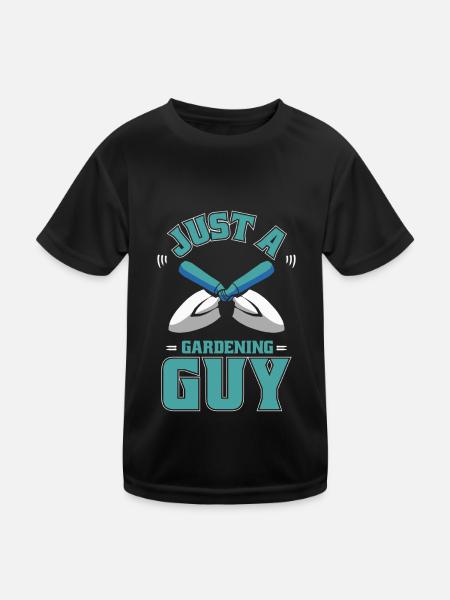 Jardinier amateur Jardin Juste un jardinier - T-shirt sport Enfant - noir - Devant