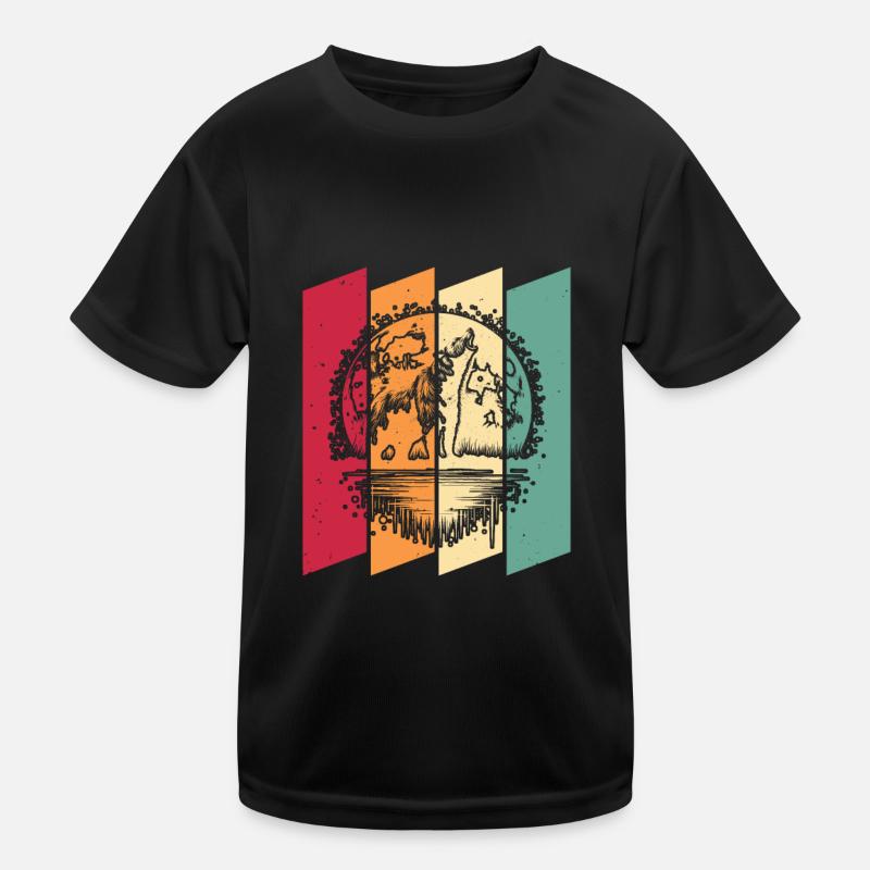 Ours brun Ours Lune Hurlement T-shirt sport Enfant