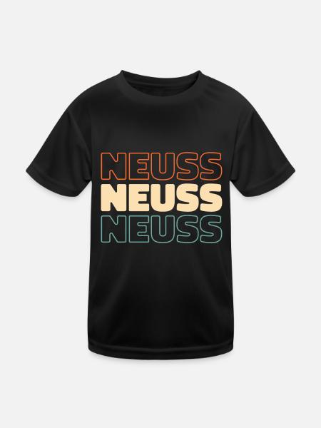 Ville allemande de Neuss, Rhénanie-du-Nord-Westphalie - T-shirt sport Enfant - noir - Devant