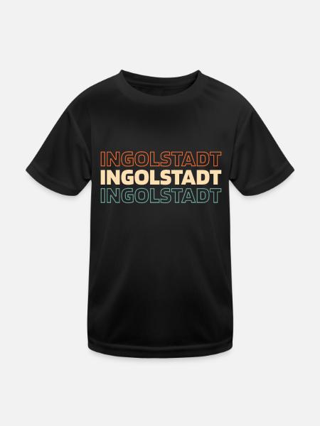 Ville allemande d’Ingolstadt, Bavière - T-shirt sport Enfant - noir - Devant