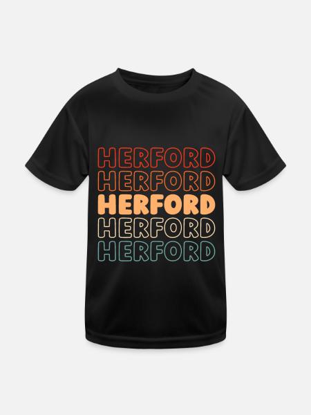 German city of Herford, North Rhine-Westphalia - Kids Functional T-Shirt - black - Front