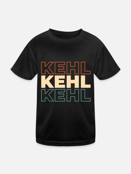 Deutsche Stadt Kehl Badenwürttemberg - Kinder Funktions-T-Shirt - Schwarz - Vorne