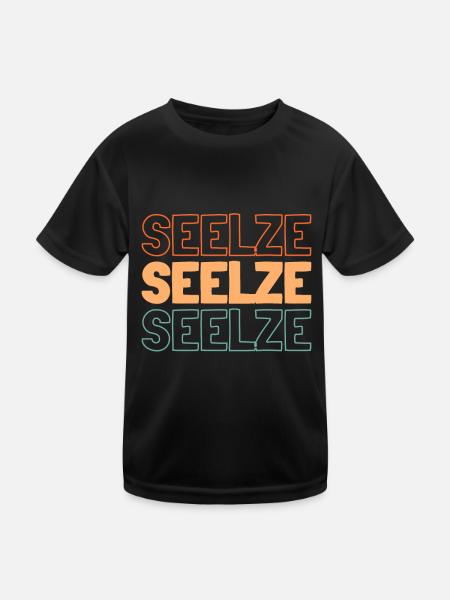 German city of Seelze, Lower Saxony - Kids Functional T-Shirt - black - Front