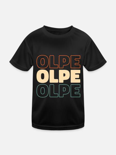 Deutsche Stadt Olpe Nordrheinwestfalen - Kinder Funktions-T-Shirt - Schwarz - Vorne