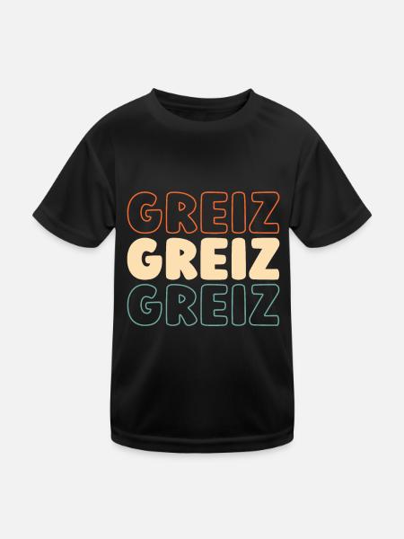 German city of Greiz, Thuringia - Kids Functional T-Shirt - black - Front