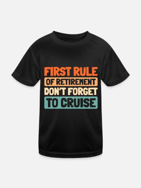 Kreuzfahrt Retired Retirement - Kinder Funktions-T-Shirt - Schwarz - Vorne