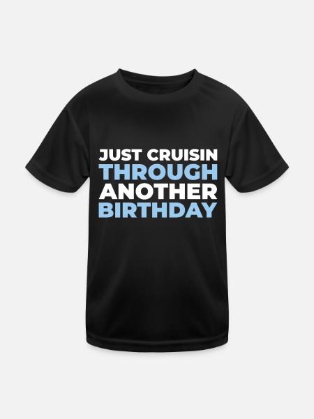 Kreuzfahrt Birthday Cruise - Kinder Funktions-T-Shirt - Schwarz - Vorne