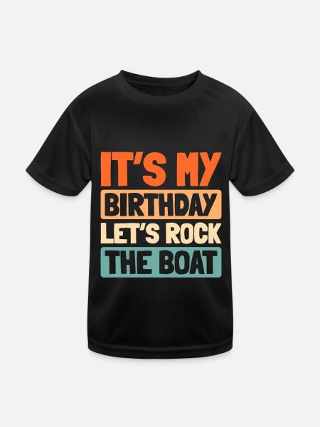 Kreuzfahrt Birthday Cruise - Kinder Funktions-T-Shirt - Schwarz - Vorne