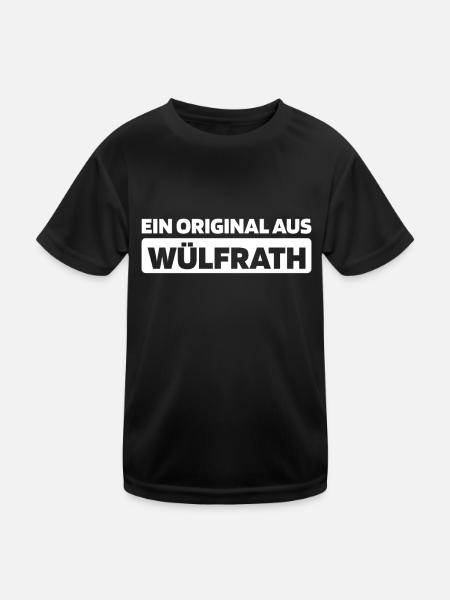 German city of Wülfrath, North Rhine-Westphalia - Kids Functional T-Shirt - black - Front