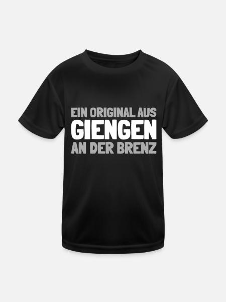 Deutsche Stadt Giengen An Der Brenz - Kinder Funktions-T-Shirt - Schwarz - Vorne