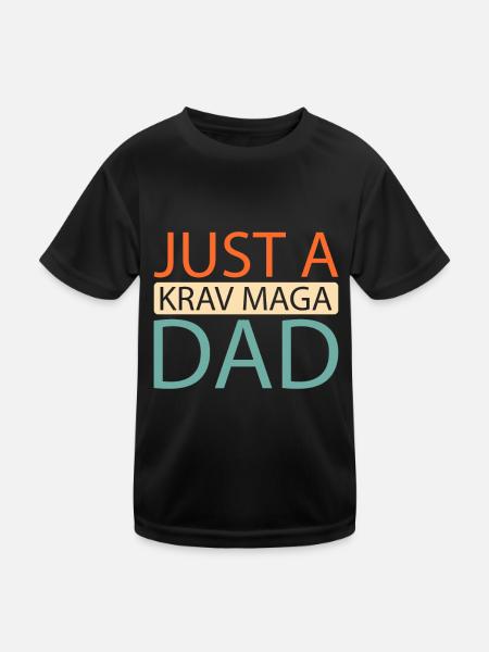 Krav Maga Just A Krav Maga Dad - Kids Functional T-Shirt - black - Front