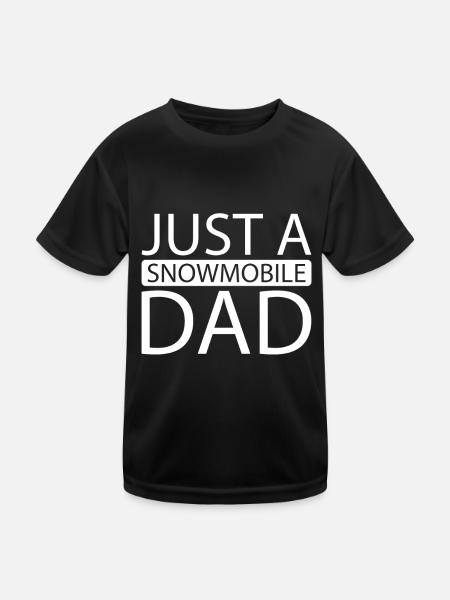 Schneemobil Motorschlitten Juste un papa motoneige - T-shirt sport Enfant - noir - Devant