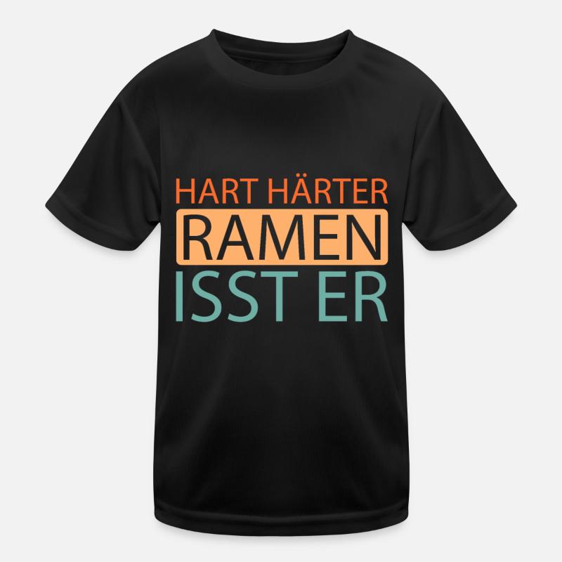 Ramen - Kinder Funktions-T-Shirt - Schwarz