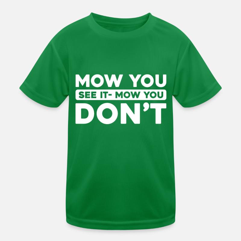 Lawn mower mowing Kids Functional T-Shirt