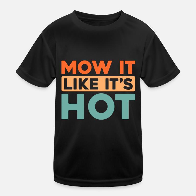 Lawn mower mowing Kids Functional T-Shirt