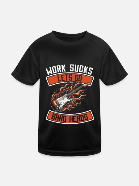 Heavy Rock Metal - Kids Functional T-Shirt - black - Front