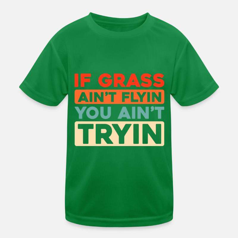 Rasenmäher Mähen Kinder Funktions-T-Shirt