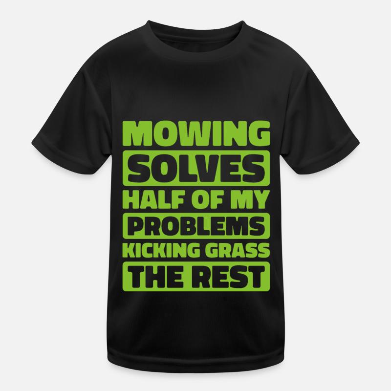 Lawn mower mowing Kids Functional T-Shirt