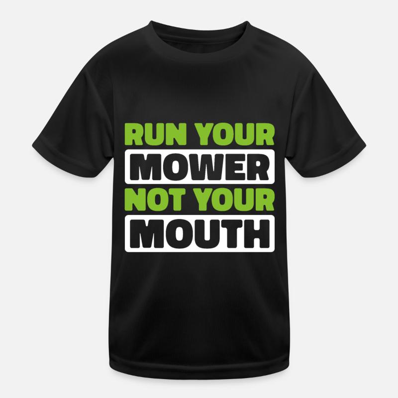 Lawn mower mowing Kids Functional T-Shirt