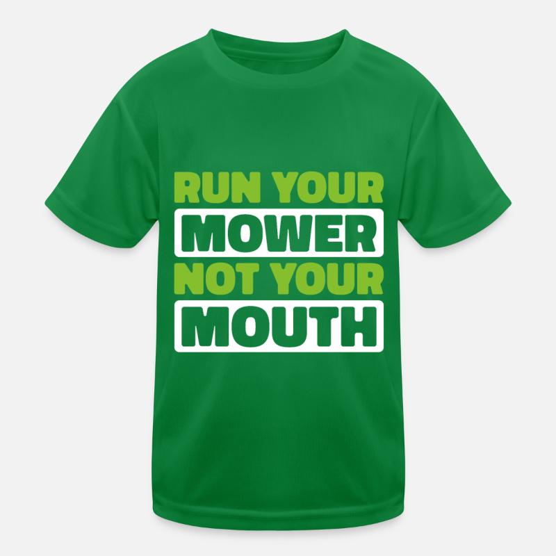Lawn mower mowing Kids Functional T-Shirt