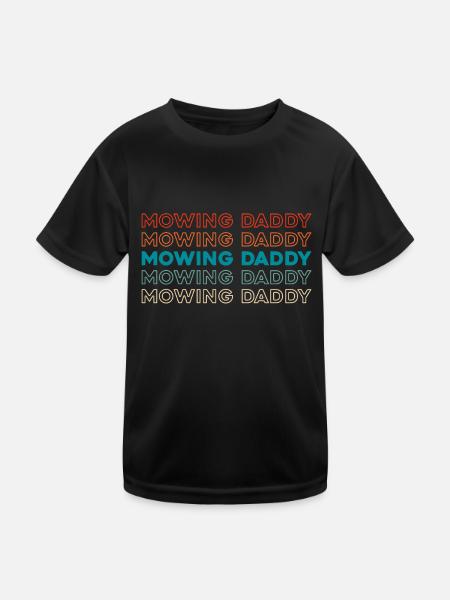 Rasenmäher Mähen - Kinder Funktions-T-Shirt - Schwarz - Vorne