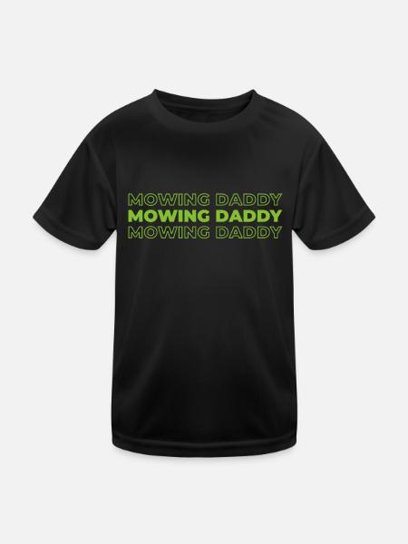 Lawn mower mowing - Kids Functional T-Shirt - black - Front