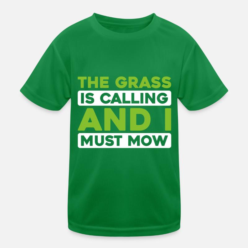 Rasenmäher Mähen Kinder Funktions-T-Shirt
