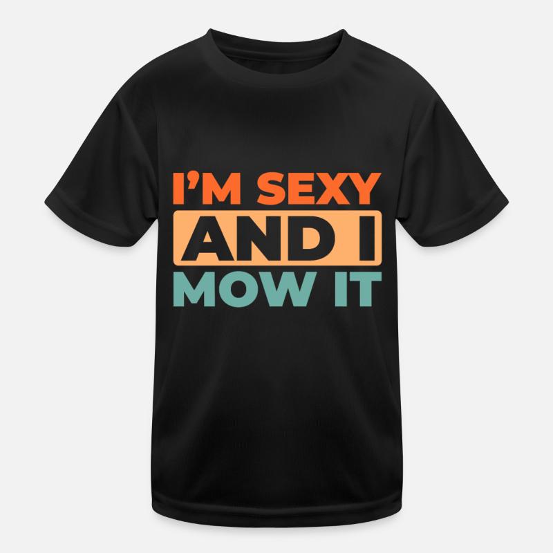 Rasenmäher Mähen Kinder Funktions-T-Shirt