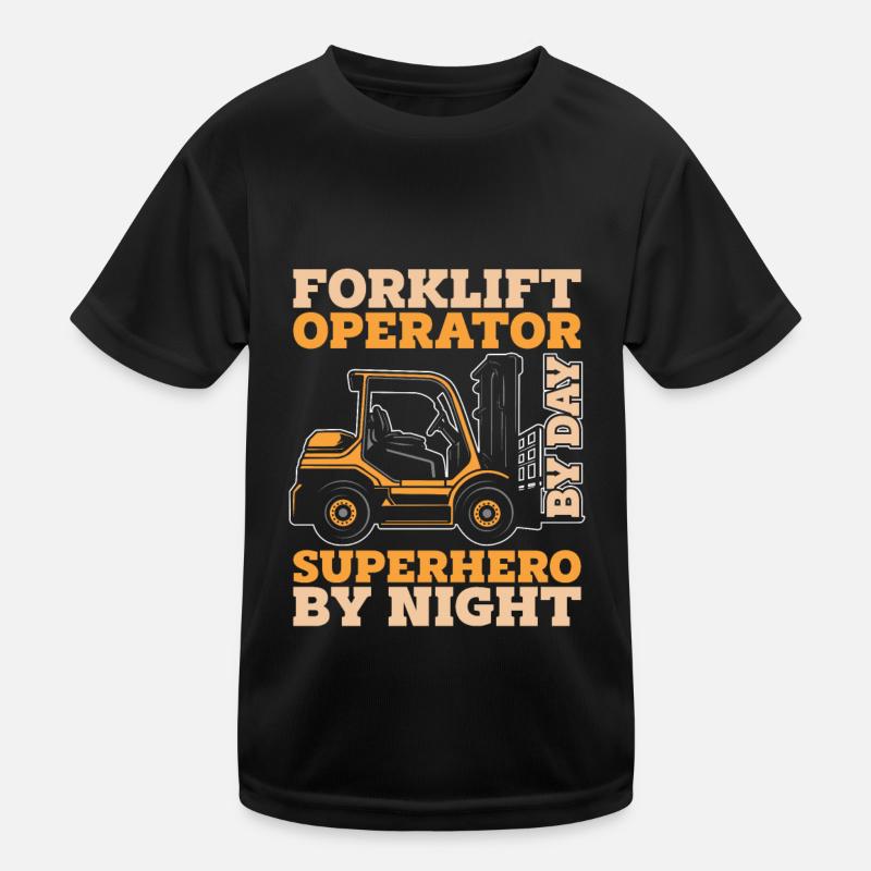 Gabelstapler Staplerfahrer Kinder Funktions-T-Shirt